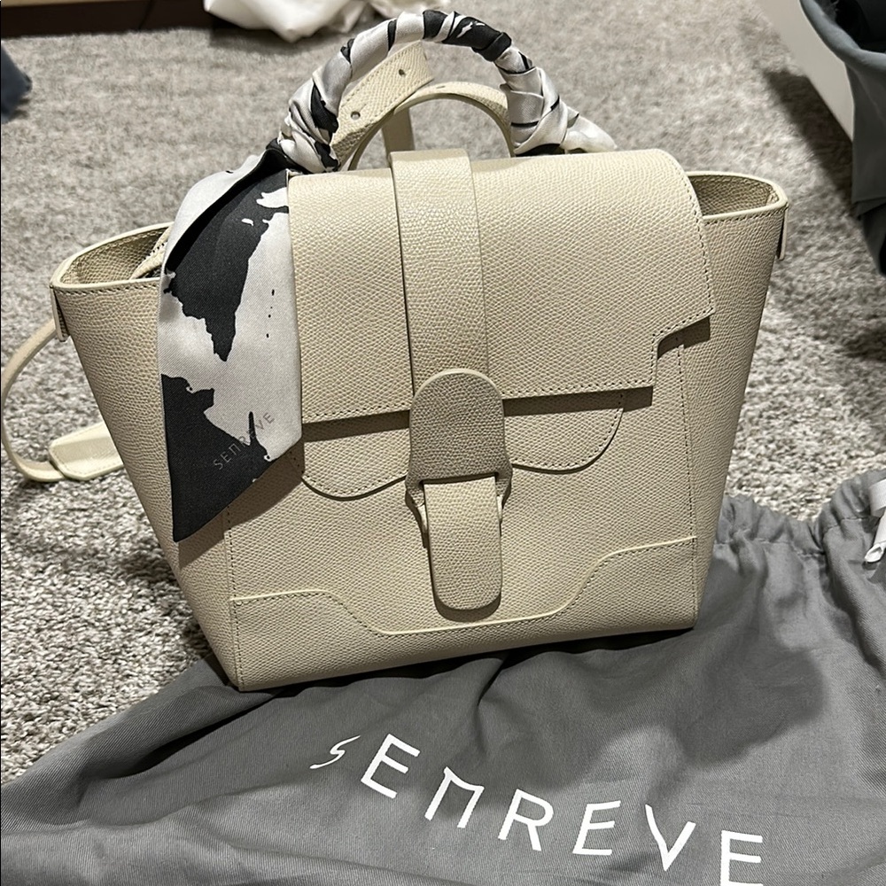 Senreve Mini Maestra Pebbled Cream